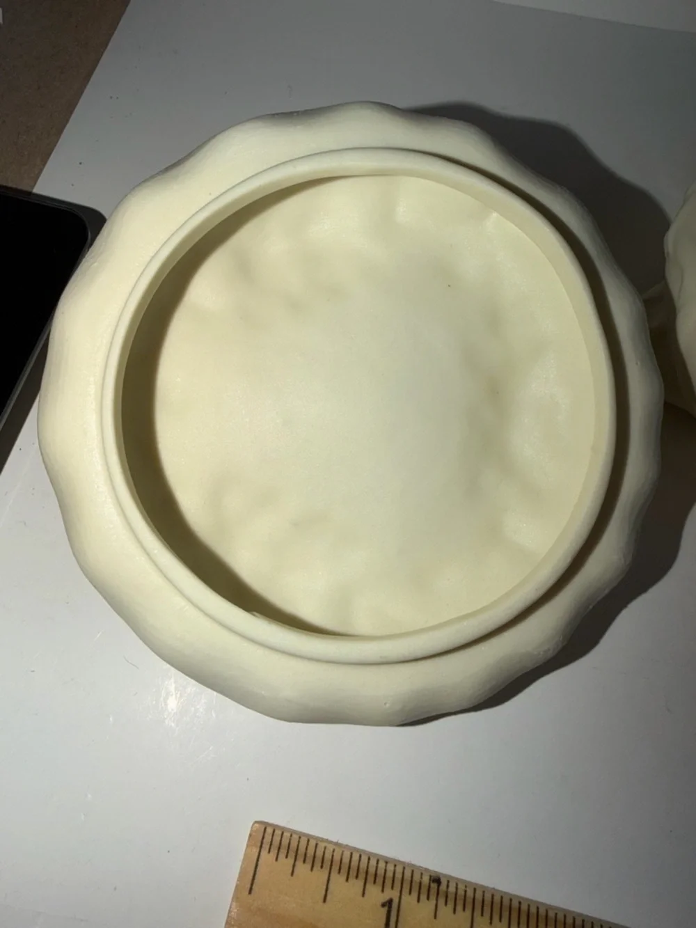 Vintage White Bisque Porcelain Footed Trinket Box